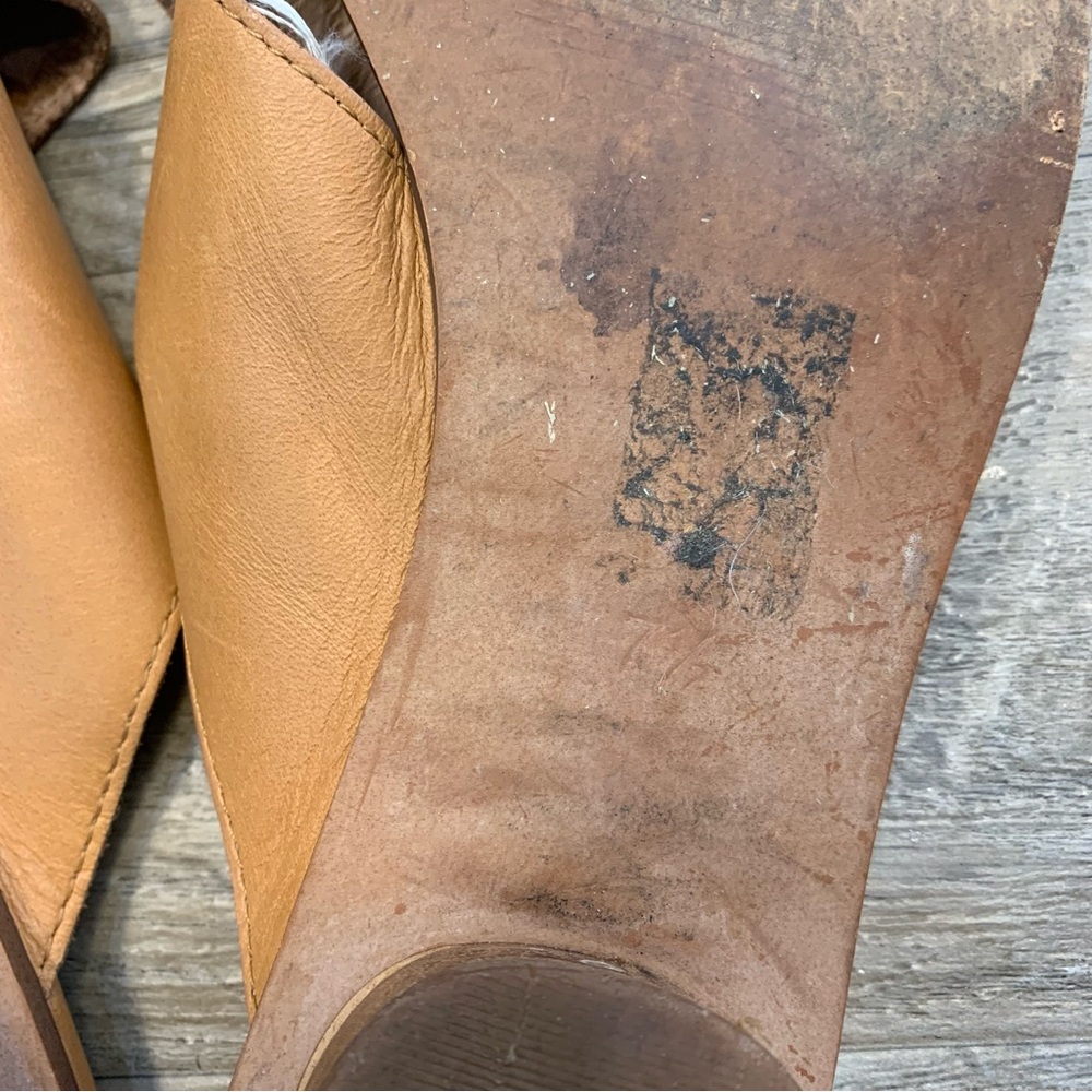 Madewell Ruthie Leather Criss Cross Slip On Mules - Picture 13 of 13
